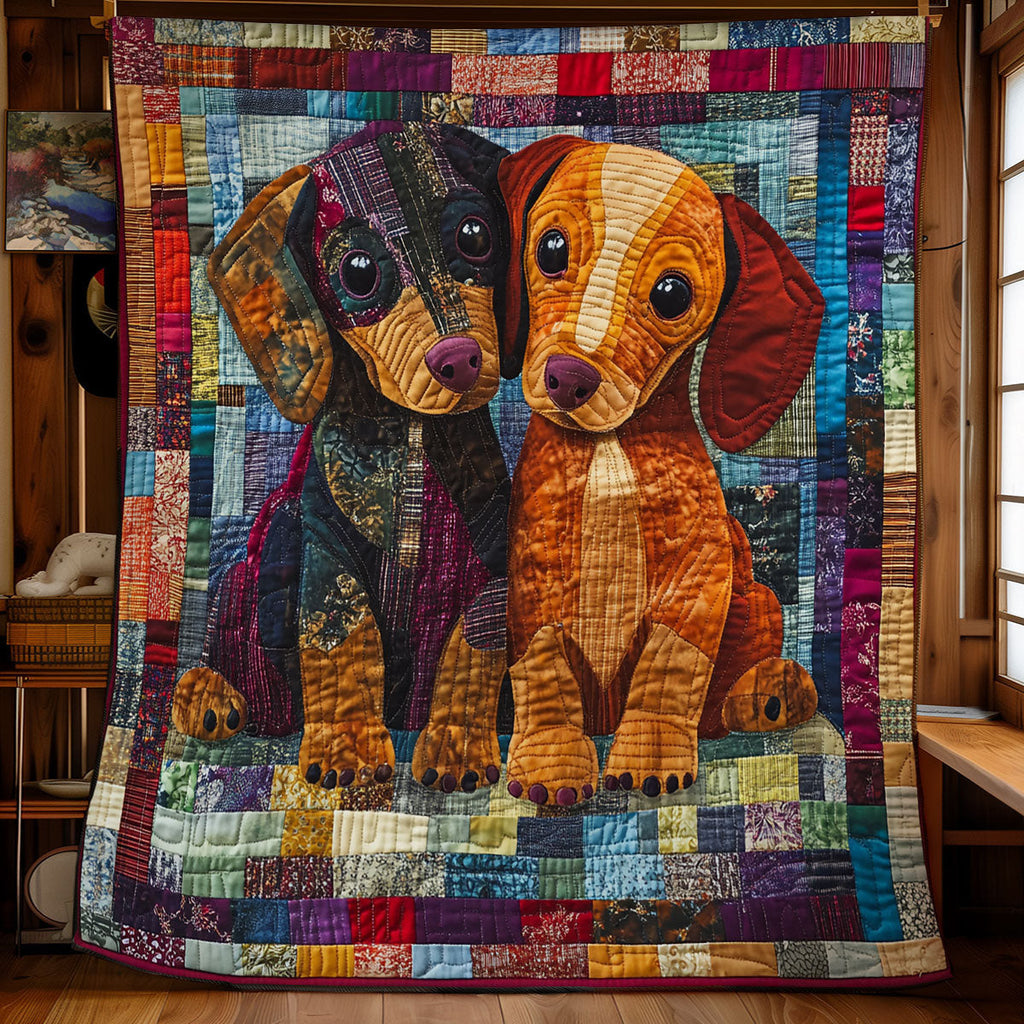 Adorable Dachshund Quilt Blanket Cute Sofa Blanket Dachshund Products Merchandise