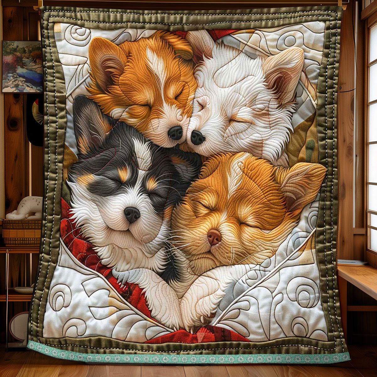 Adorable Corgi Quilt Blanket Corgi Gift Ideas