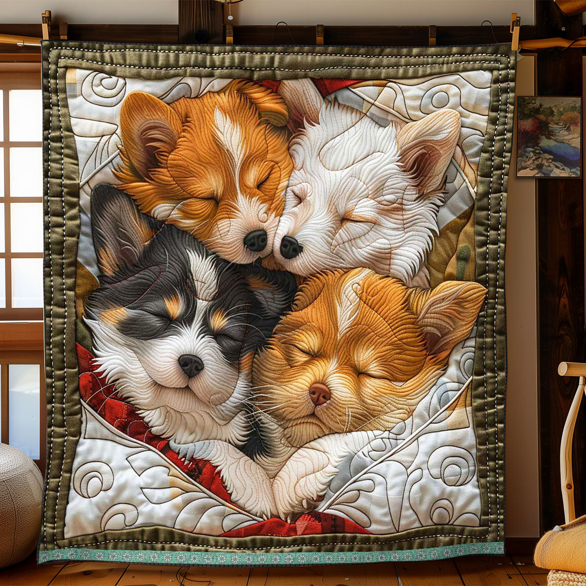 Adorable Corgi Quilt Blanket Corgi Gift Ideas
