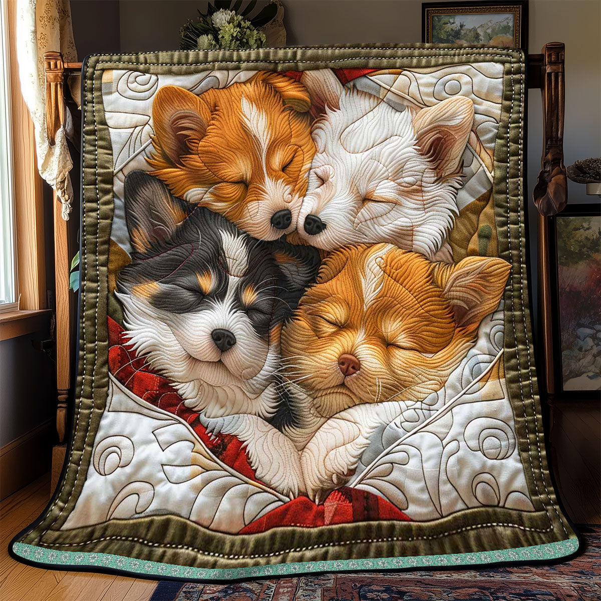 Adorable Corgi Quilt Blanket Corgi Gift Ideas
